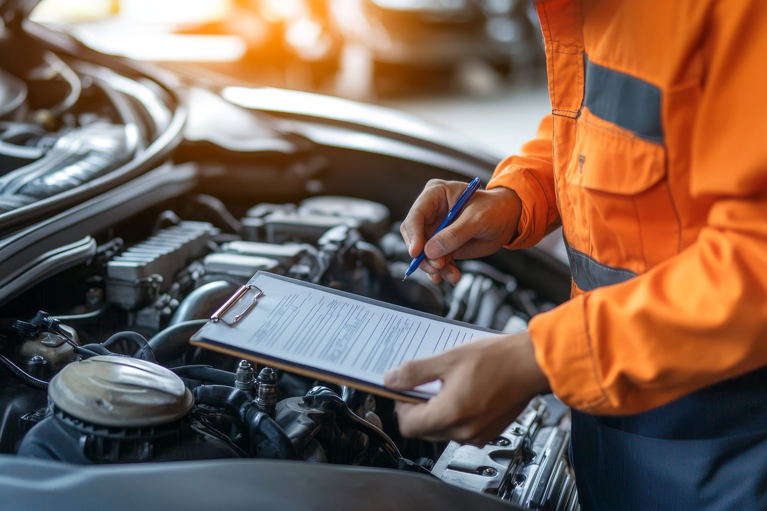 Certified technician conducting a DriveON safety inspection to ensure the vehicle meets Ontario's road safety standards